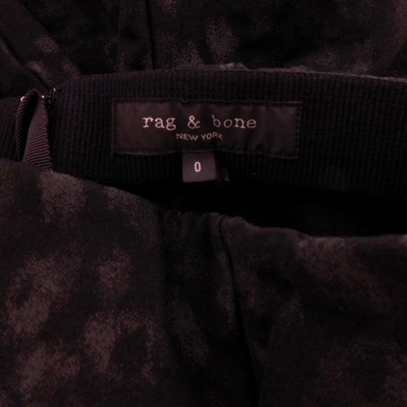 RAG & BONE Simone Leopard Print Zip Pocket Pants Black Gray Animal Crop Size 0 - Picture 13 of 16